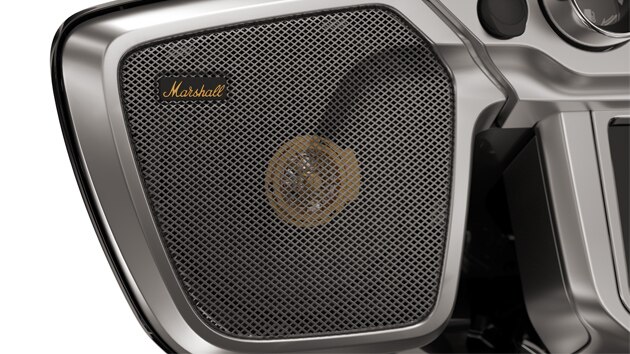 Installed Marshall speakers.
