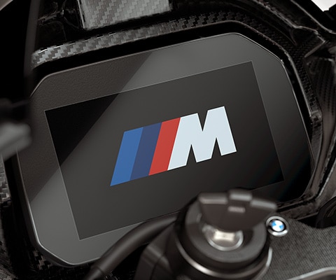 M logo on TFT display of the M 1000 RR