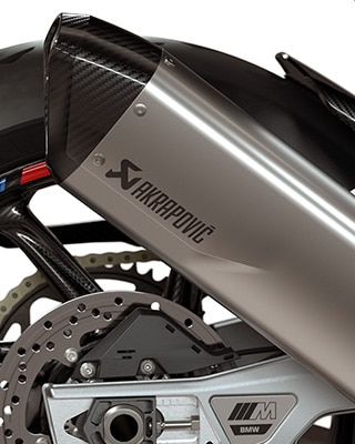 Full titanium exhaust system of the M 1000 RR