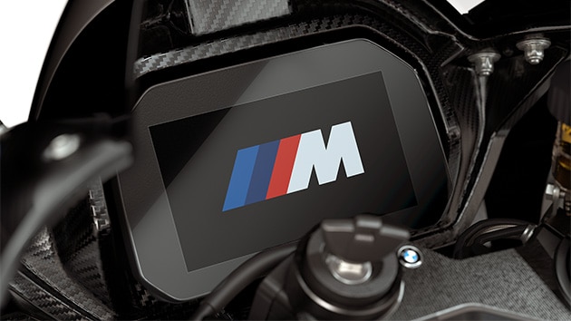 M logo on TFT display of the M 1000 RR
