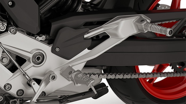 The footrests of the F 900 R from BMW Motorrad