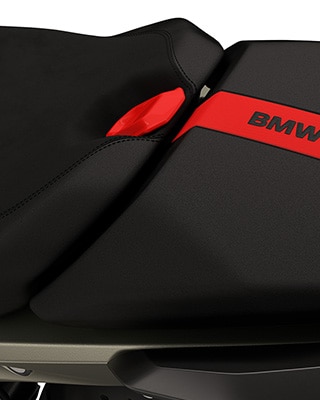 The painted seat insert of the R 1300 RS from BMW Motorrad